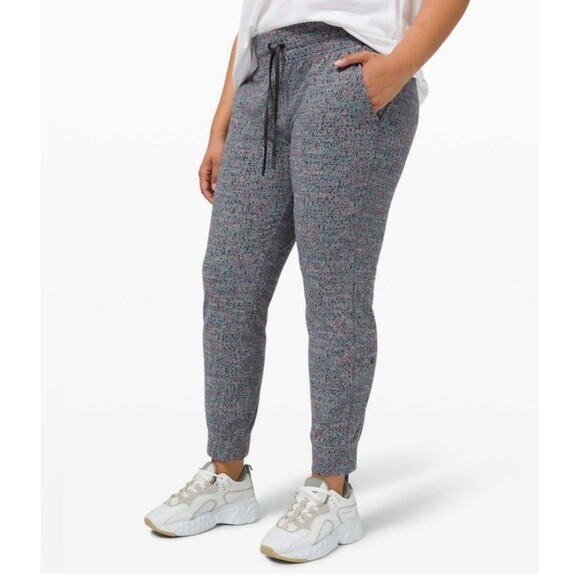 Lululemon Ready to Rulu Jogger Neon Tweed Jacquard Htr Battleship Electric SZ 4 - Picture 4 of 11